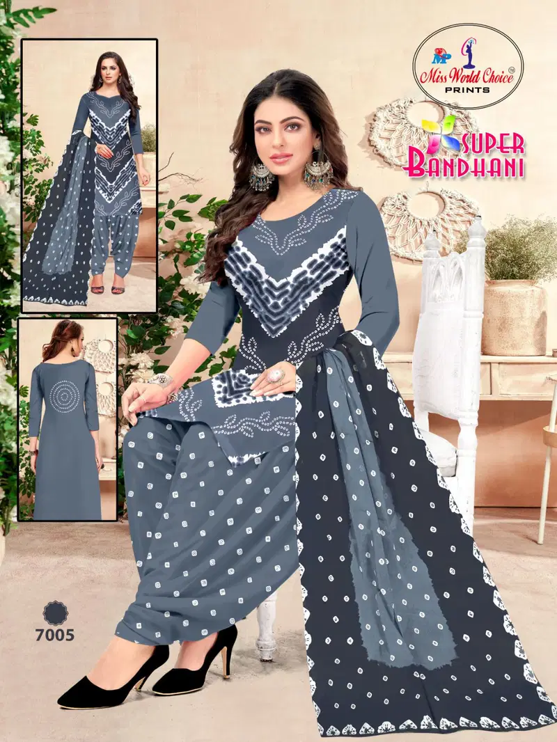 Super Bandhani Vol 7 By Miss World Printed Cotton Dress Material Wholesale Price In Surat